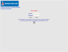 Tablet Screenshot of freightpayment.sherwin.com